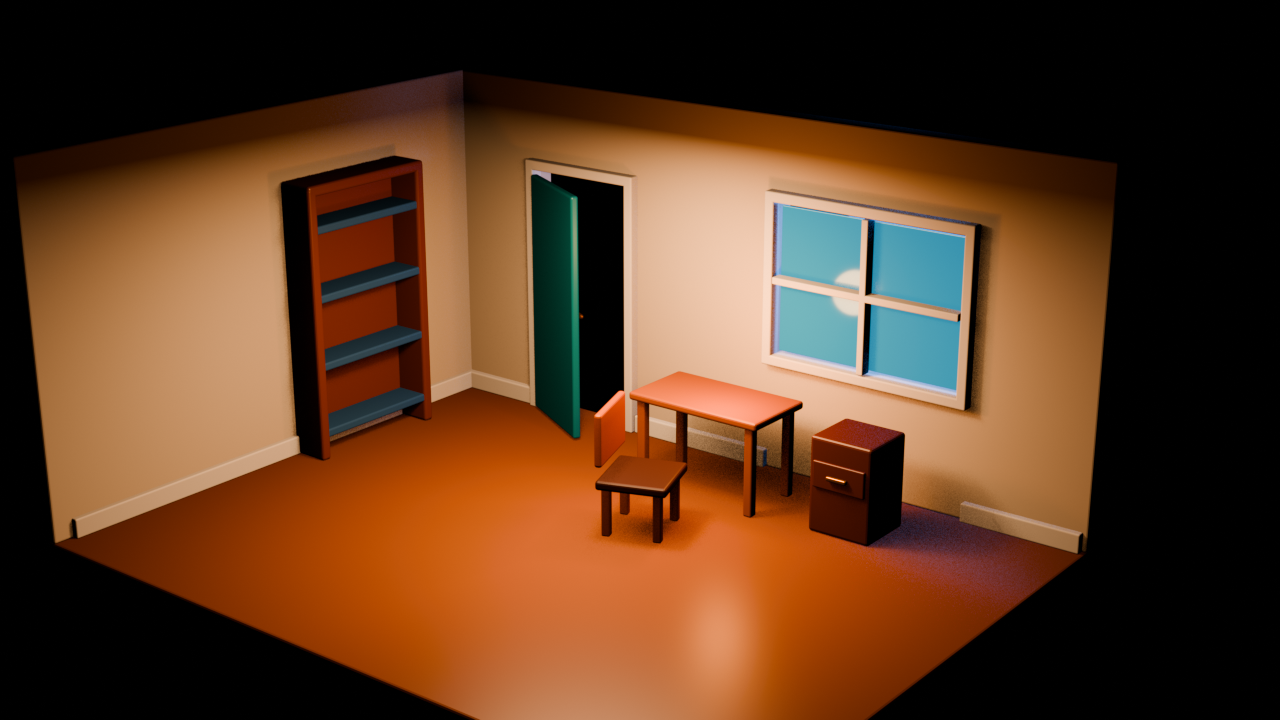 Blender 방 프로젝트 144프레임 최종 PNG 렌더